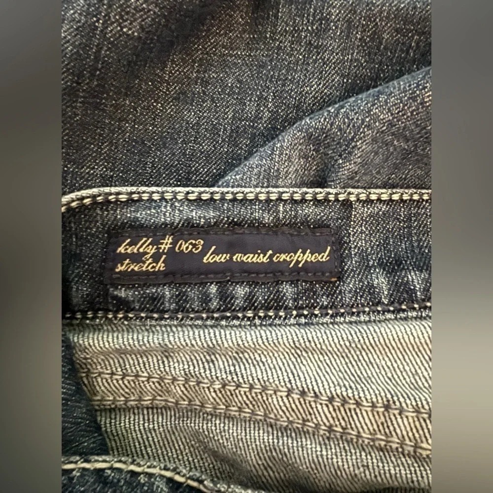 Citizens Of Humanity Dark Blue Cropped Flare Jeans - Picture 5 of 8